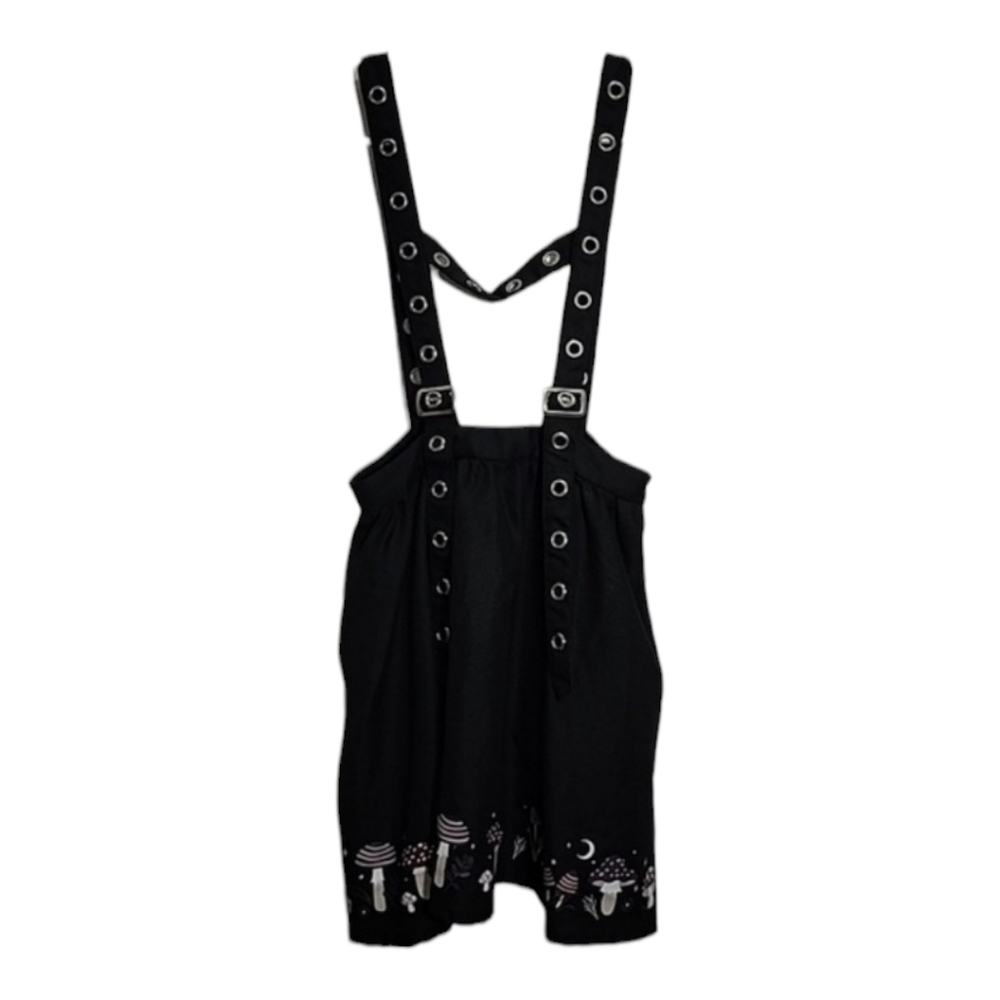 Hot Topic Women's Black and Pink Dungarees-overalls size S/M - Picture 4 of 9